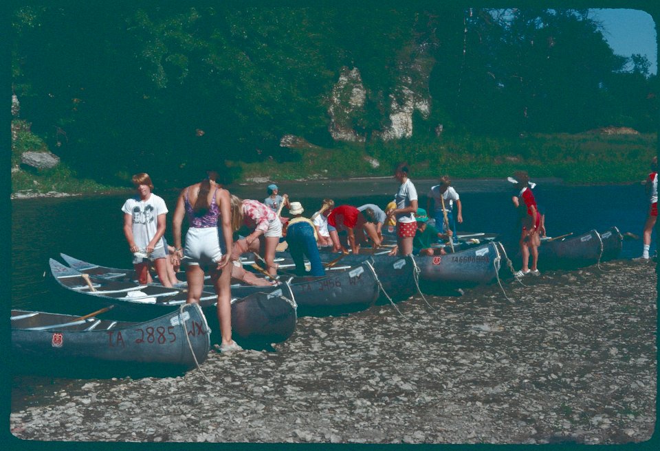 Canoe landing 1976